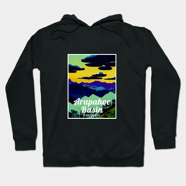 Arapahoe Basin Colorado United States ski Hoodie by UbunTo